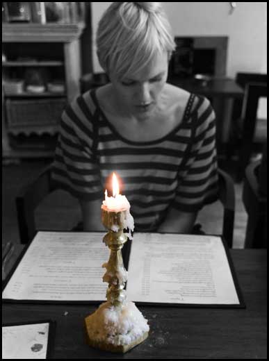 restaurant candle